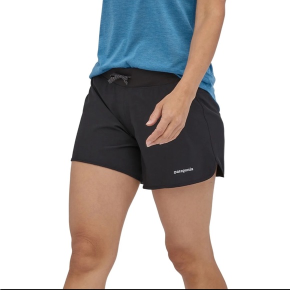 Patagonia Active Shorts Women's S Navy Blue Geometric Drawstring Swim - Picture 8 of 8